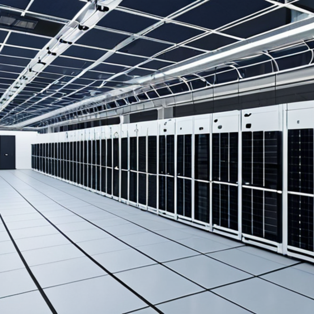 **
"A modern data center powered by solar panels in the South of France, fully clothed technicians monitoring servers, showcasing the use of renewable energy for cryptocurrency mining, safe for work, appropriate content, professional, perfect anatomy, natural proportions, clear details, high resolution."
**