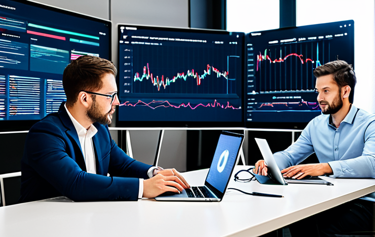 Decentralized Finance (DeFi)**
"A diverse group of professionals collaborating on laptops and tablets in a bright, modern co-working space, analyzing blockchain data visualized on large screens. The atmosphere is collaborative and innovative. Focus on charts and graphs depicting financial transactions. Everyone is fully clothed in professional attire. Safe for work, appropriate content, professional, perfect anatomy, correct proportions, well-formed hands, natural poses, modest clothing."
**