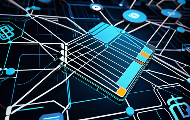 디지털화폐와 금융 혁신 - Modern Financial Technology**
"A sleek, modern graphic representing the future of finance. Depict a...