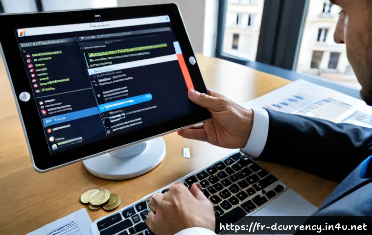 디지털화폐 법적 규제 - Photorealistic French financial regulation scene, a secure modern office in Paris with a middle-aged...